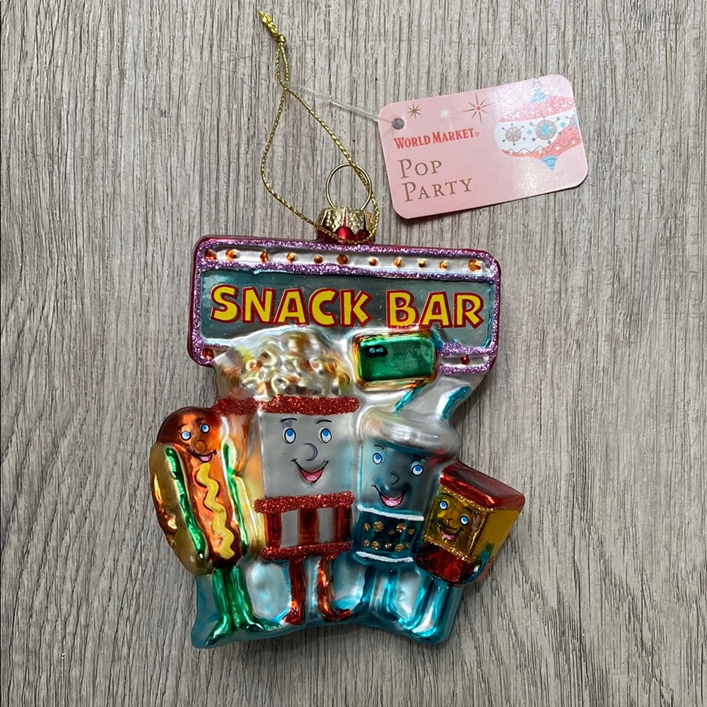 World Market Pop Party Snack Bar Ornament
